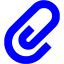 blue paper clip icon