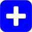 blue plus 6 icon