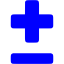 blue plus minus 2 icon