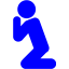 blue praying 2 icon