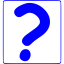 blue question mark 9 icon