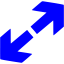 blue resize 7 icon