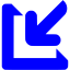 blue resize 9 icon