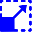 blue resize icon