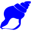 blue seashell icon