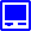 blue self service kiosk icon