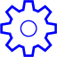 blue settings icon