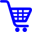 blue shopping cart icon