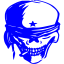 blue skull 4 icon