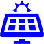 blue solar panel icon