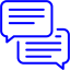 blue speech bubble 5 icon