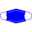 blue surgical mask icon
