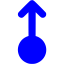 blue swipe up 3 icon