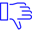 blue thumb down icon