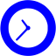 blue time 12 icon