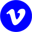 blue vimeo 4 icon