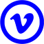 blue vimeo 5 icon