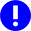 blue warning icon