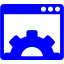 blue website optimization icon