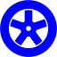 blue wheel 3 icon