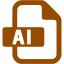 brown adobe ai 2 icon