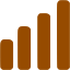 brown bar chart 3 icon