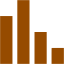 brown bar chart 5 icon