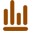 brown bar chart 8 icon