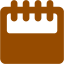 brown calendar 11 icon