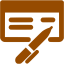 brown check book icon