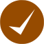 brown check mark 11 icon