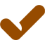 brown check mark 9 icon