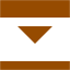 brown collapse down icon