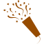 brown confetti icon