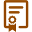 brown diploma icon