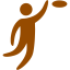 brown frisbee icon