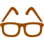 brown glasses icon