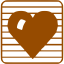 brown heart 16 icon