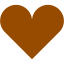 brown heart 5 icon