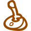 brown joystick 5 icon