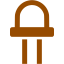 brown led diode icon