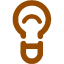 brown light bulb 7 icon