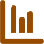 brown line chart icon