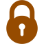 brown lock icon