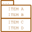 brown menu 2 icon