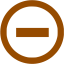 brown minus 5 icon