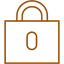 brown padlock 12 icon