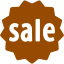 brown sale icon