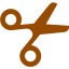 brown scissors 4 icon