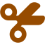 brown scissors 7 icon